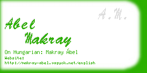 abel makray business card